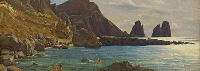 ⚓Репродукция морской пейзаж "С Капри" - Фернли Томас