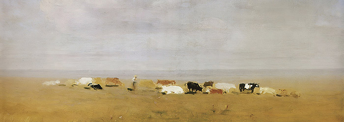₴ Репродукция пейзаж "Полдень, стадо в степи" - Куинджи Архип Иванович